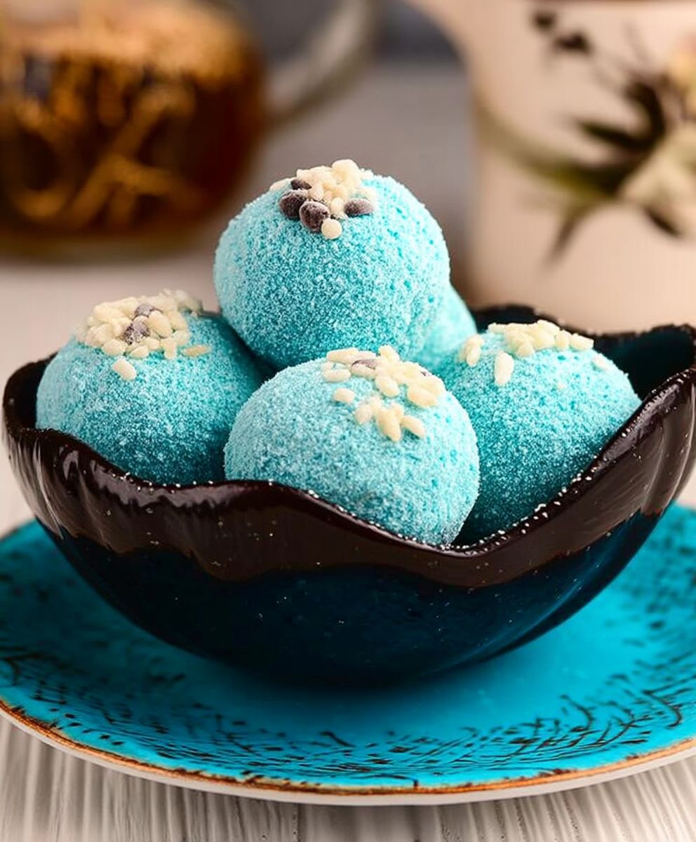 Blue Yuletide Truffles