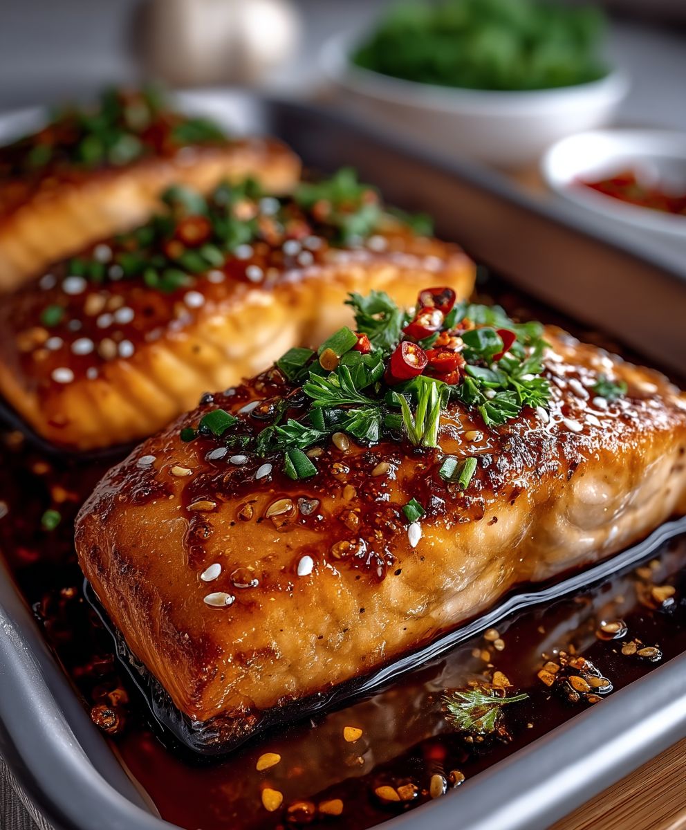 Honey Garlic Glazed Salmon