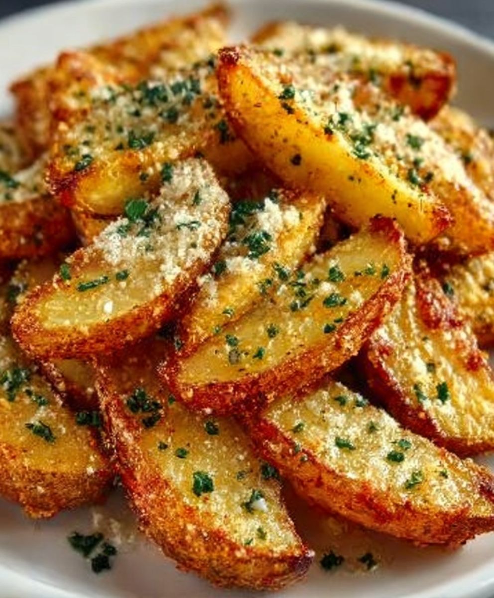 Baked Garlic Parmesan Potato Wedges