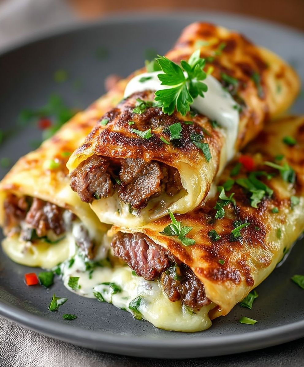 Keto Philly Cheesesteak Rolls