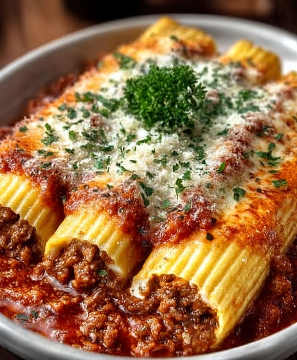 Stuffed Manicotti Meat Sauce