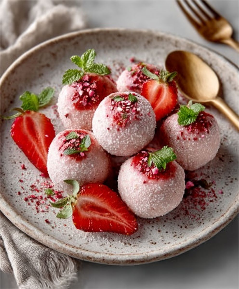 Strawberry Cheesecake Protein Balls