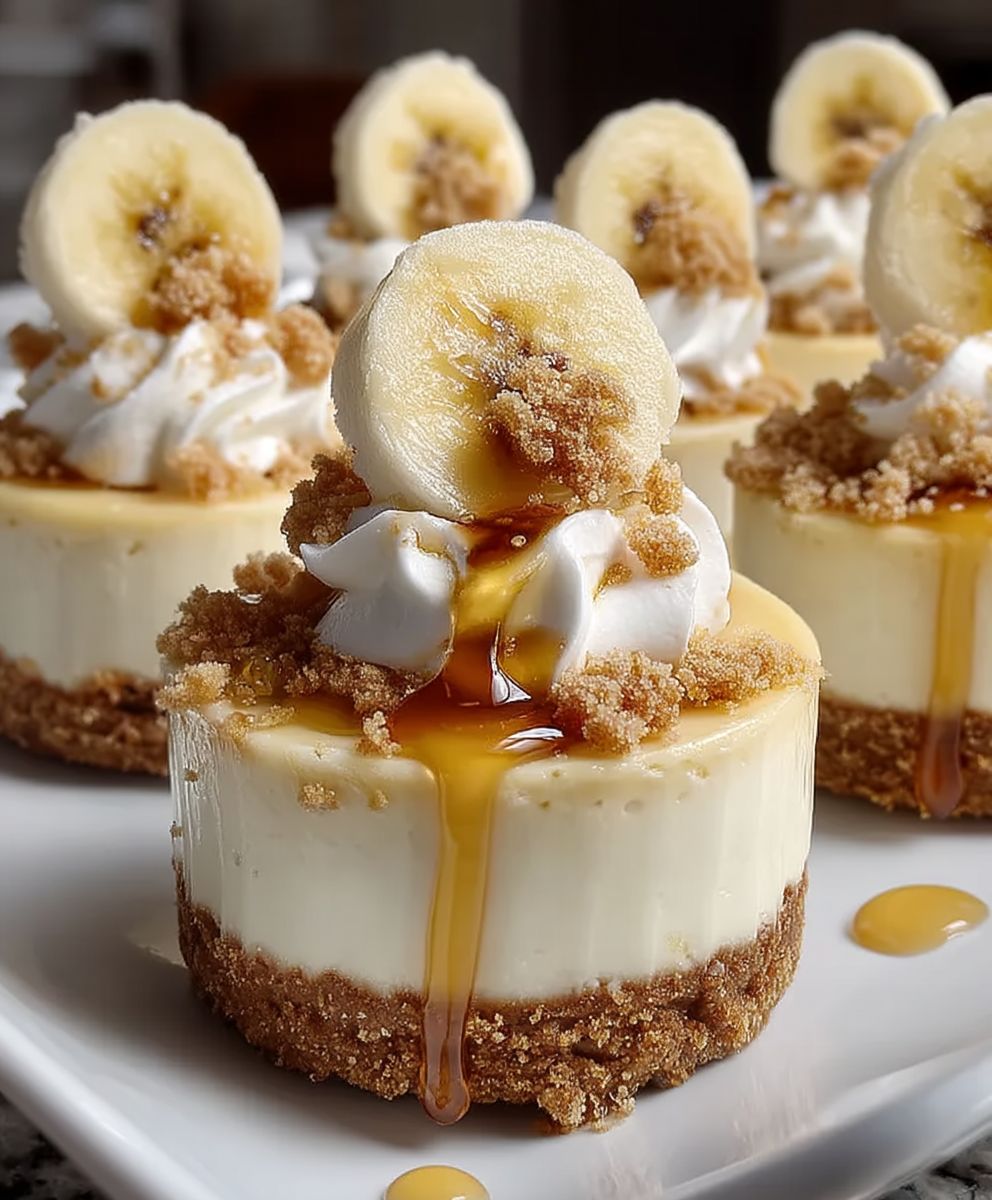 Mini Banana Pudding Cheesecakes