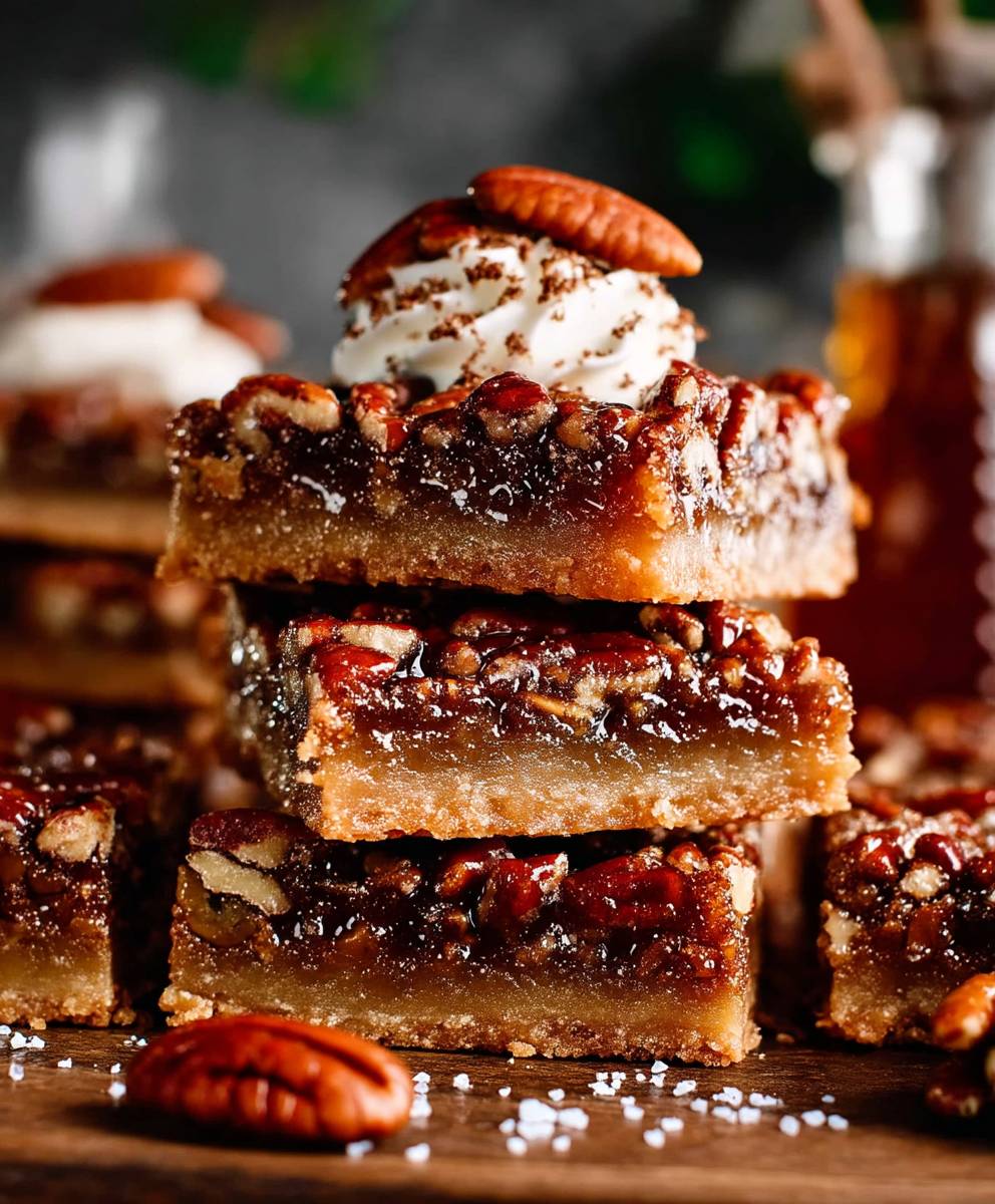 Salted Maple Pecan Pie Bars