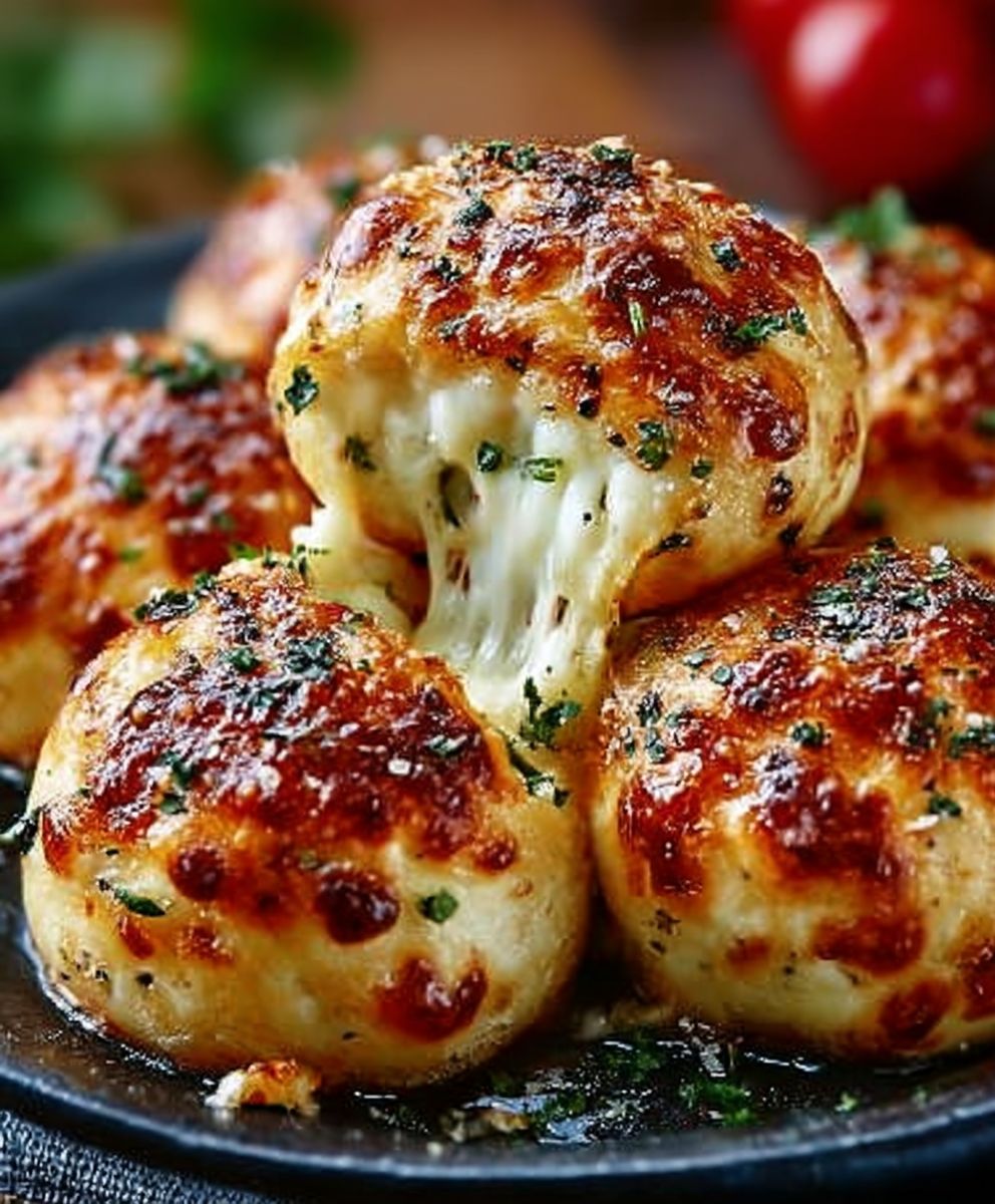 Cheesy pizza bombs