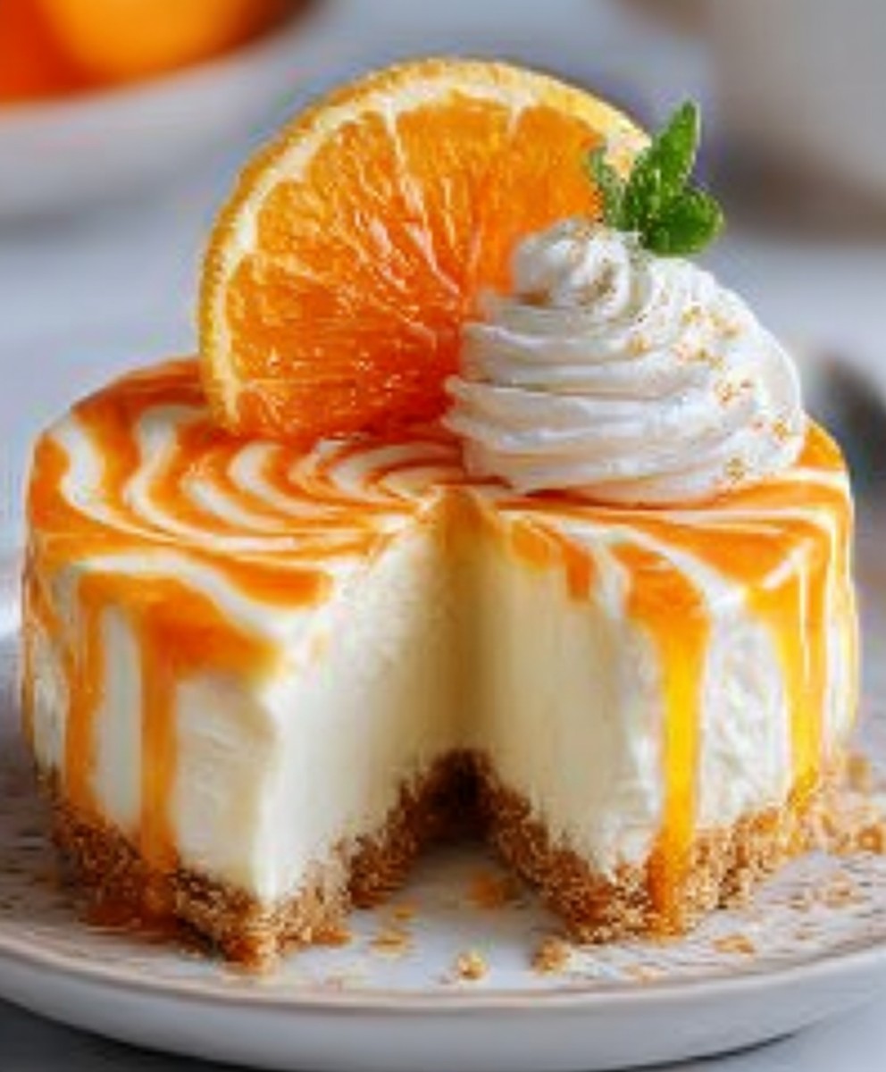 No-Bake Orange Creamsicle Cheesecake