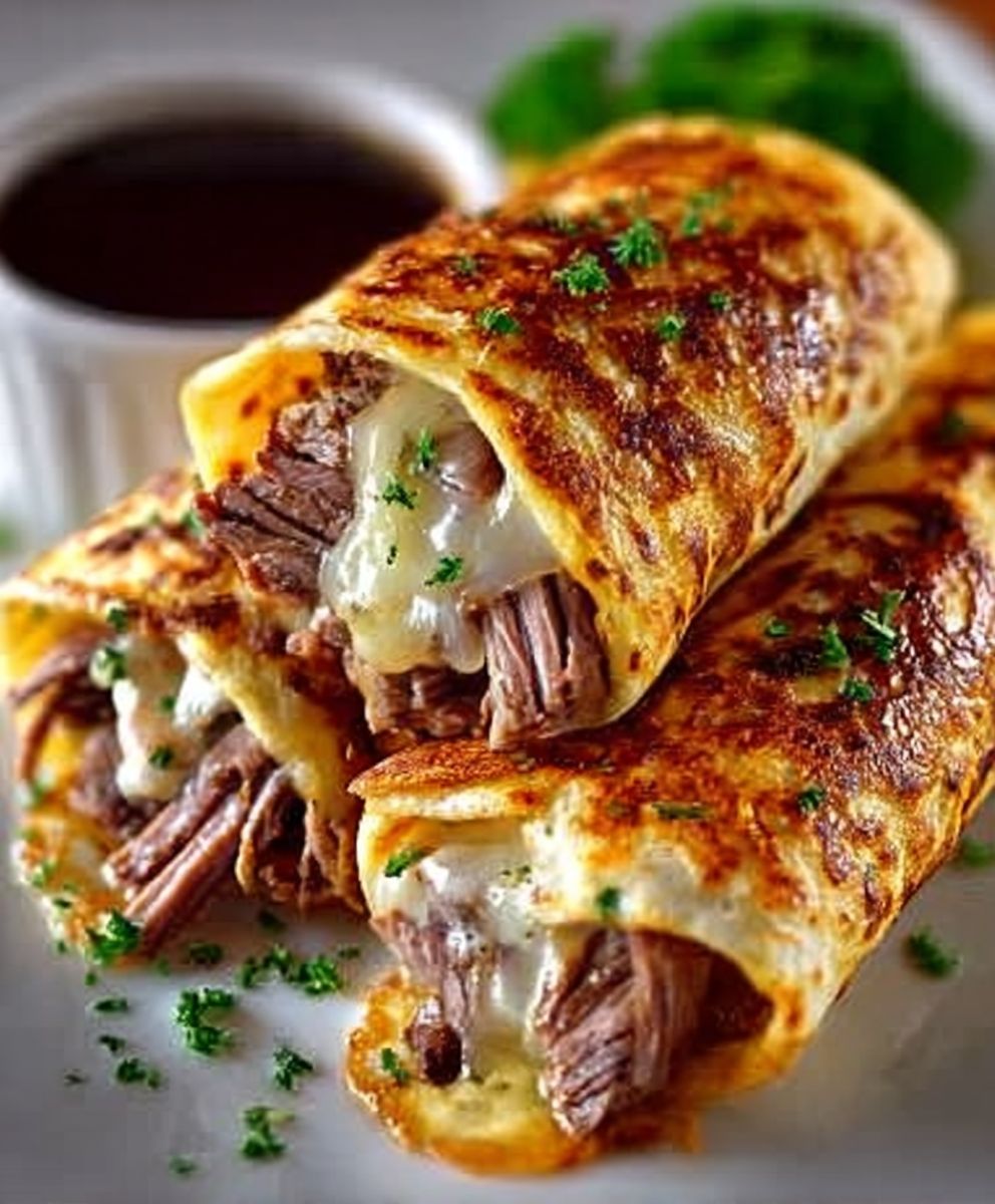French Dip Tortilla Roll Ups
