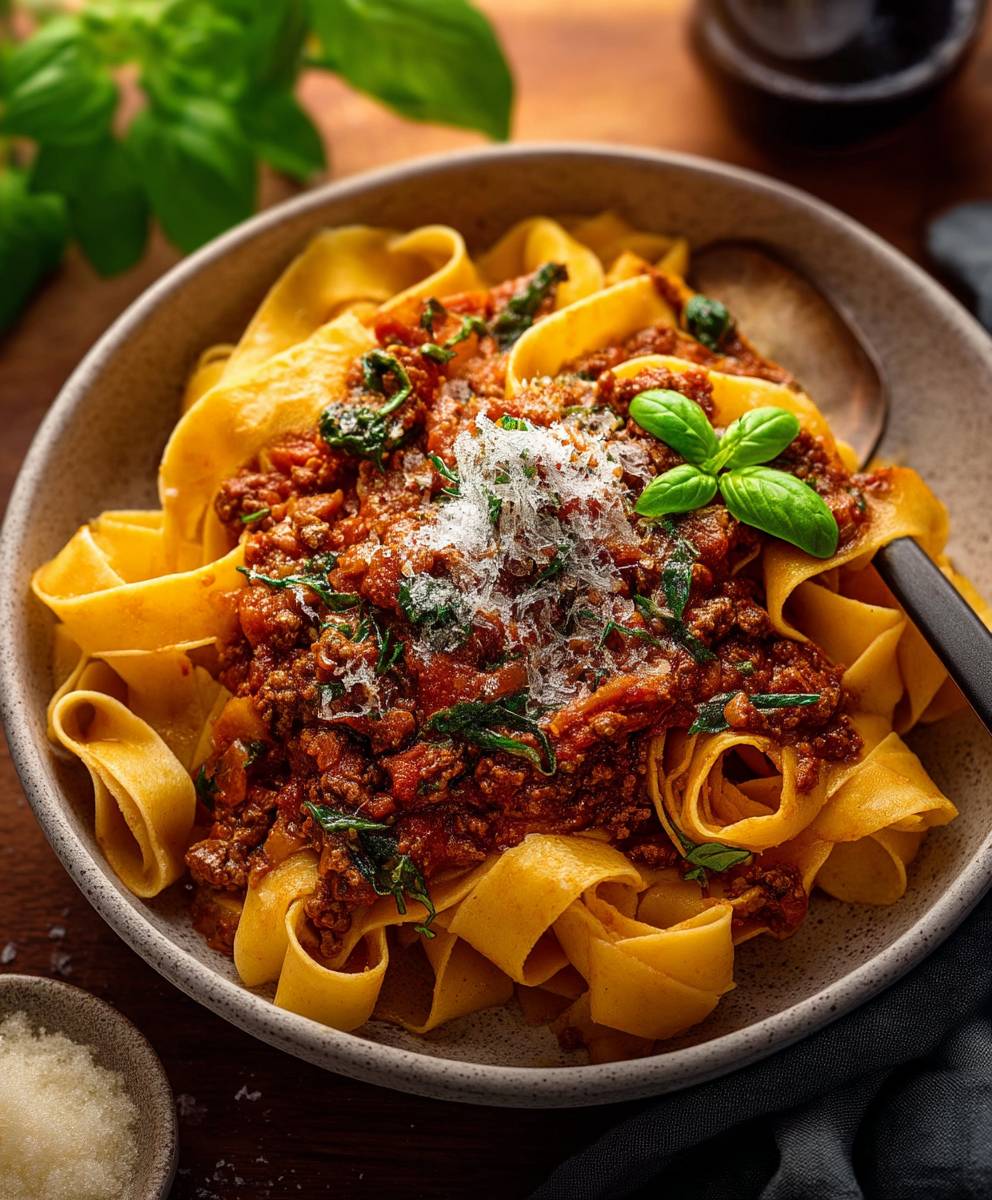Bolognese Pappardelle Sauce