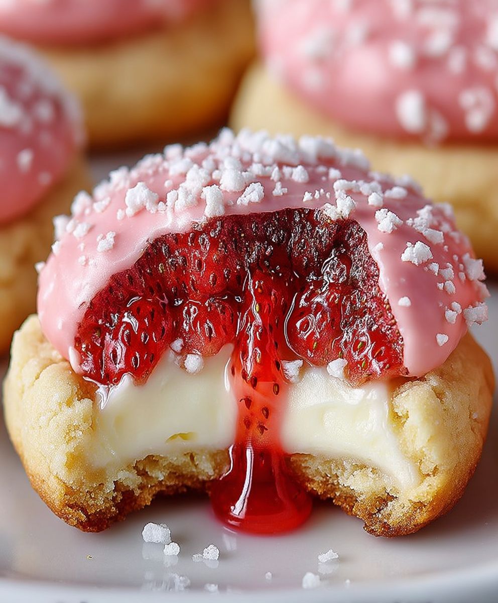 Strawberry Cheesecake Cookies
