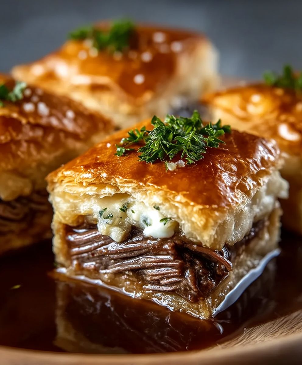 French Dip Squares Appetizer