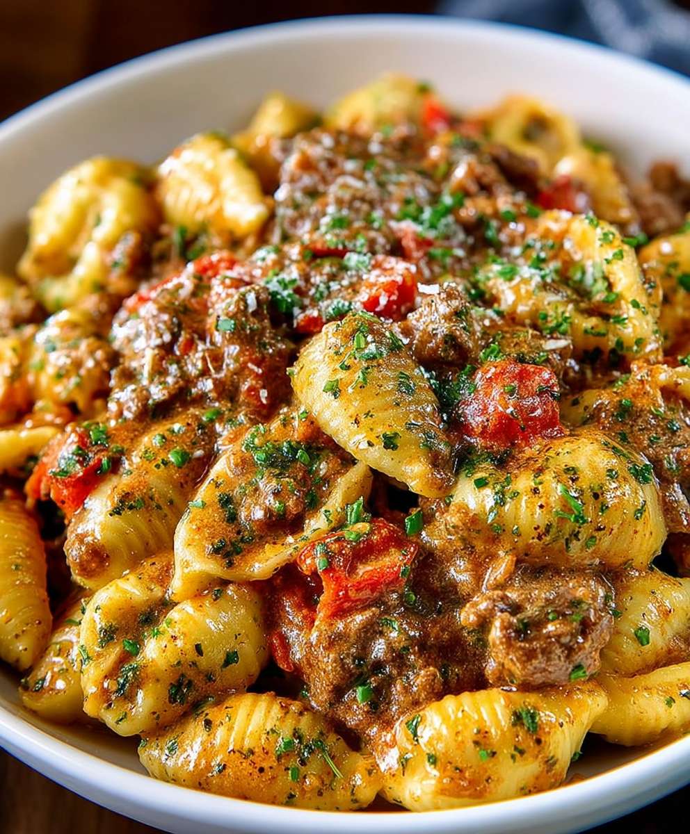 Healthy Creamy Beef Shells