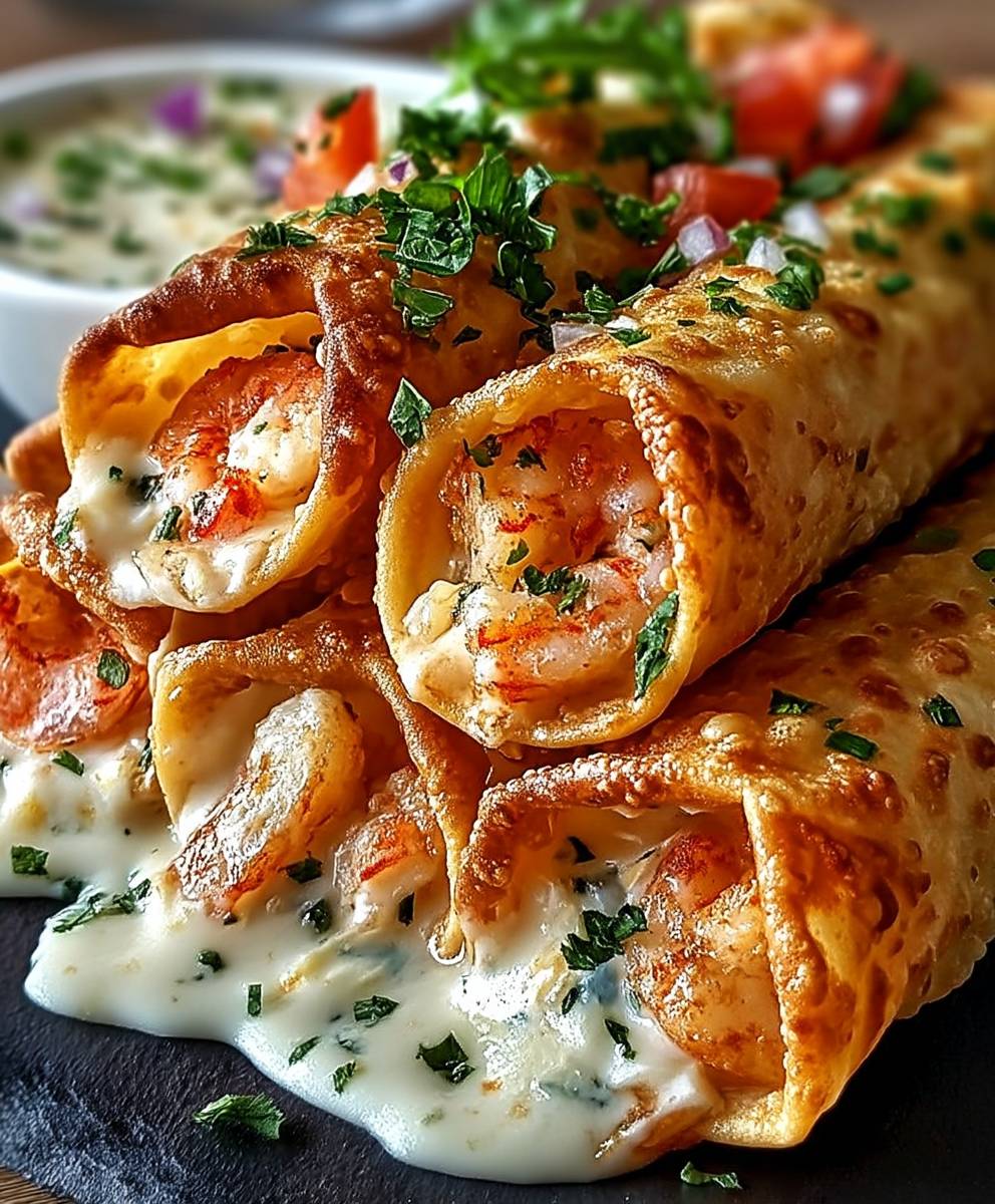 Crispy Crab Shrimp Taquitos
