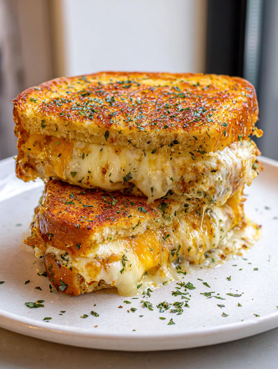Garlic Bread Grilled Cheese
