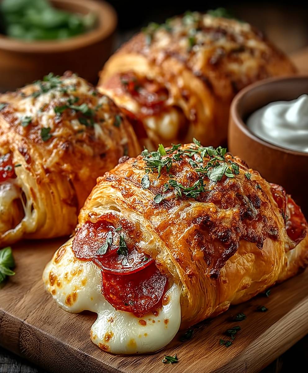 Mozzarella Pepperoni Croissant Rolls