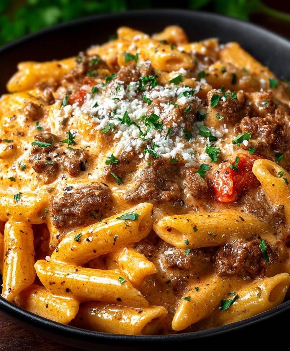 Creamy High Protein Beef Pasta | Easy Muscle-Building Dinner image 2