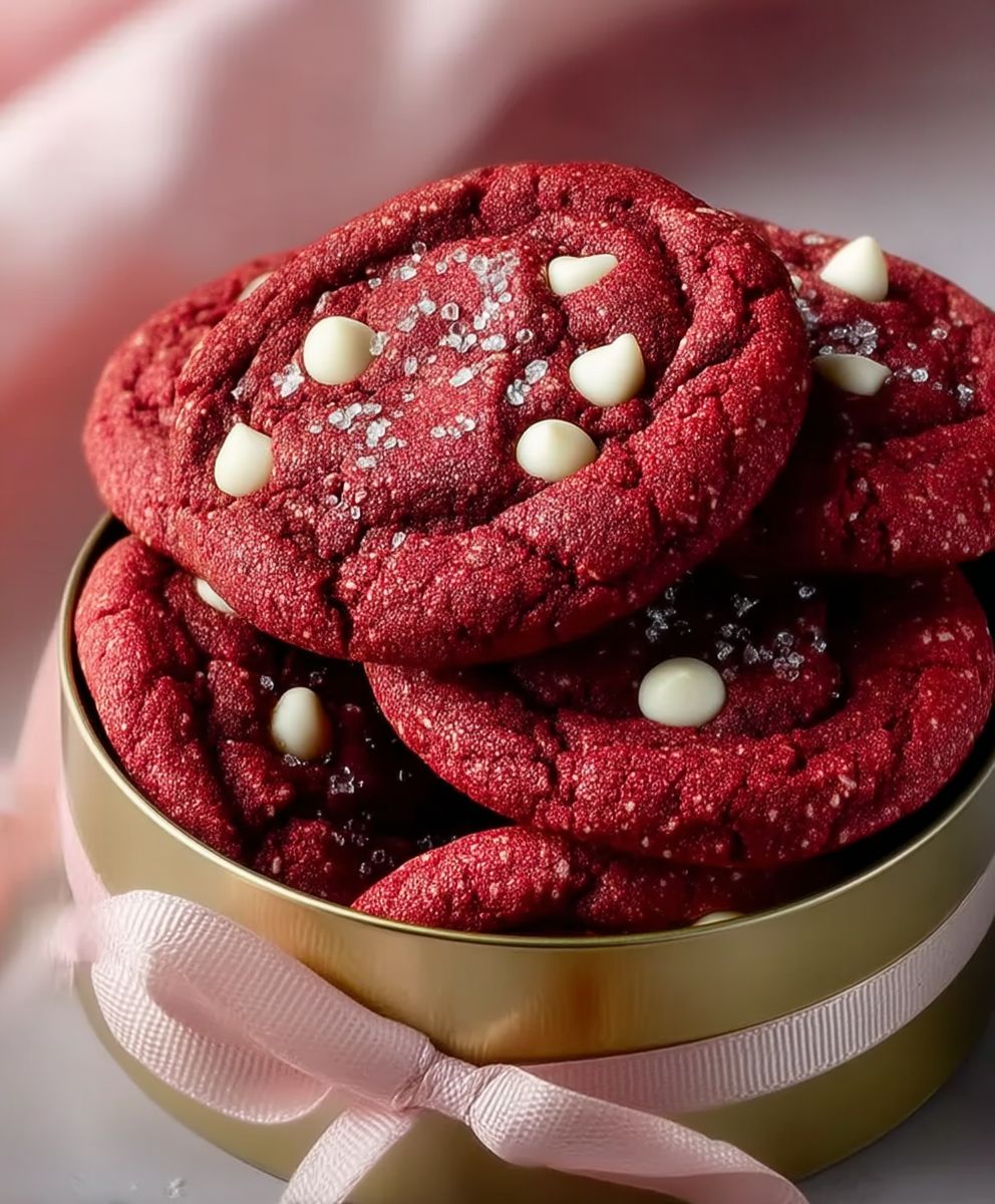 Rich Soft And Chewy Red Velvet Cookies image 2