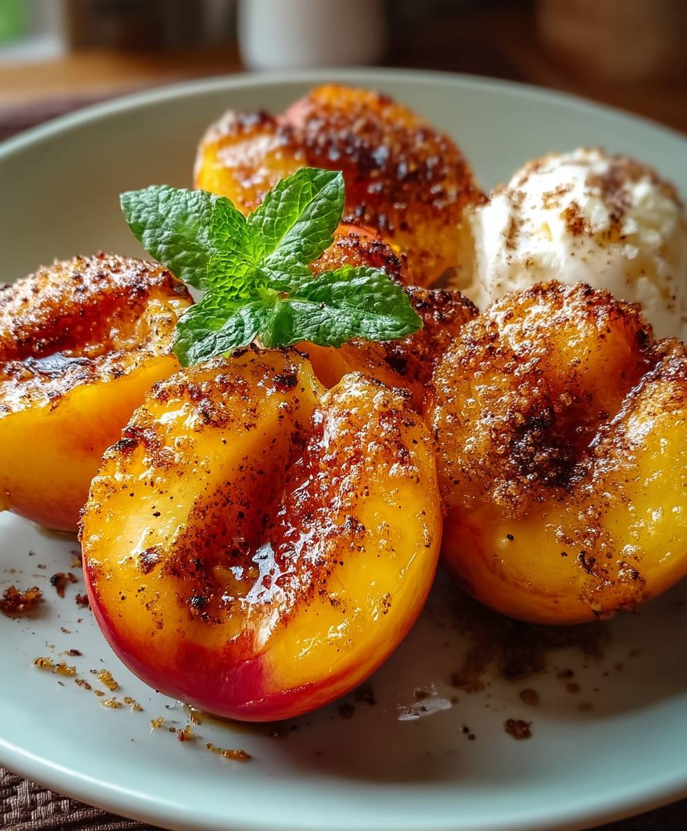 Air Fryer Peaches | Easy Caramelized Fruit Dessert Recipe image 2