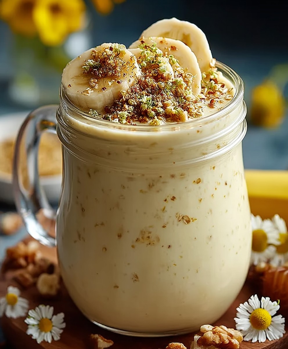 Banana Chamomile Tea Smoothie | Calming Healthy Breakfast Drink Recipe image 2