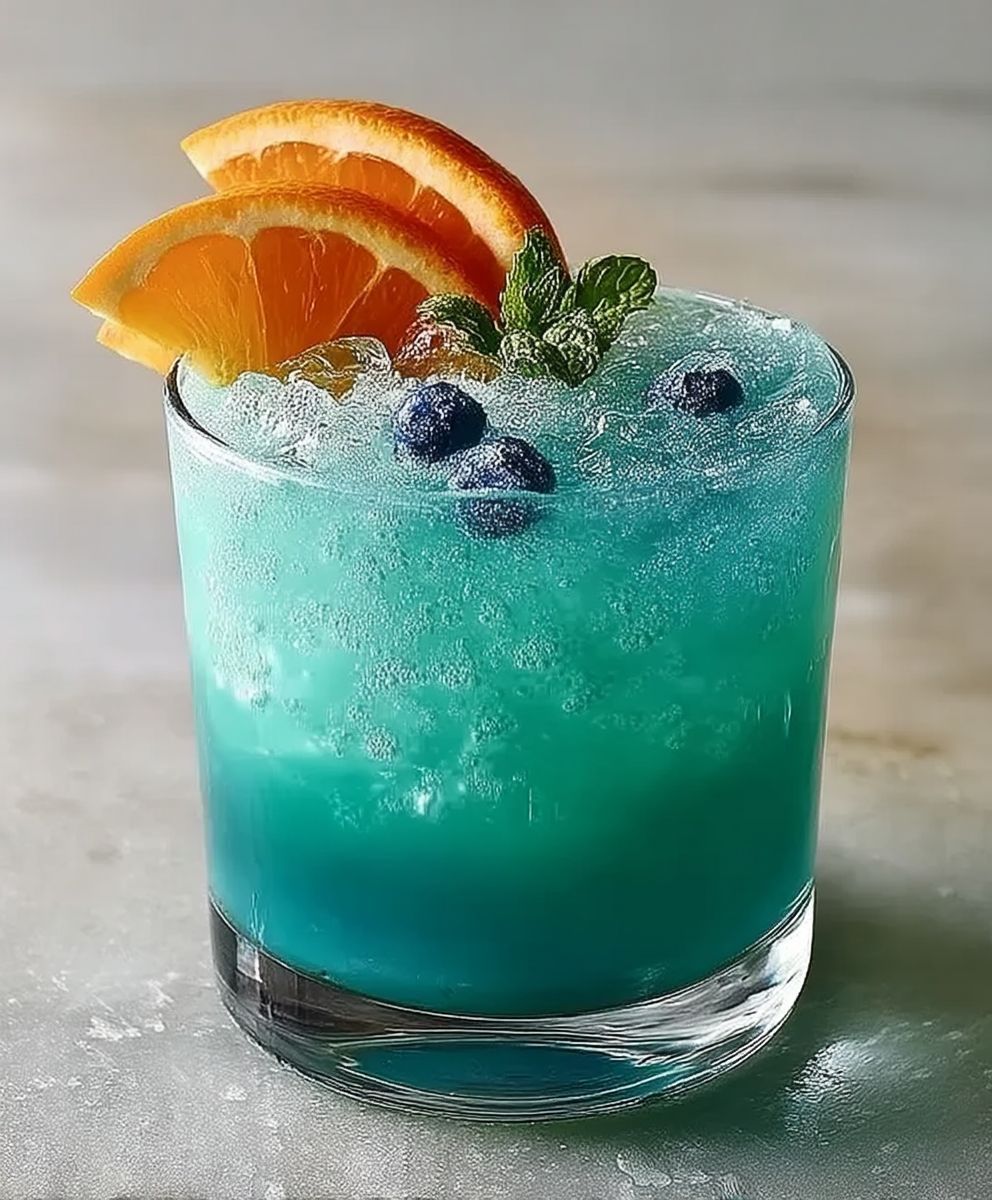 Blue Hawaiian Mocktail | Tropical Non Alcoholic Pineapple Coconut Drink image 2