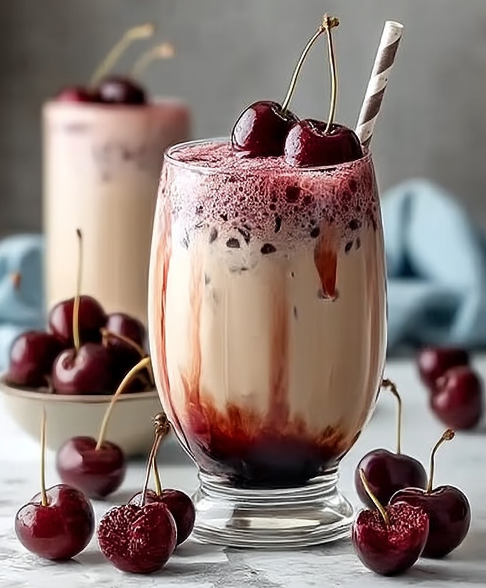 Cherry Earl Grey Milk Tea | Creamy Fruity Tea Latte Hot or Iced image 2