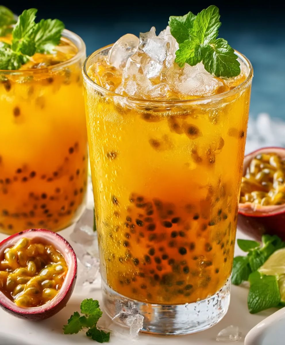 Passion Fruit Iced Tea | Easy Tropical Refreshing Summer Drink Recipe image 2